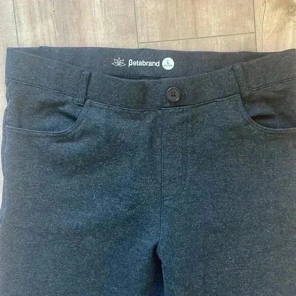 Betabrand Charcoal Bootcut Dress Pant Yoga Pant Sz Large Petite - Picture 7 of 11